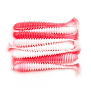 Виброхвост YAMAN PRO Betta, р.2,5 inch, цвет #27 - Red White (уп. 8 шт.), фото 3