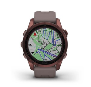 Умные часы Garmin Fenix 7s Sapphire Solar титановый темно-бронзовый с сланцево-серым силиконом, фото 3