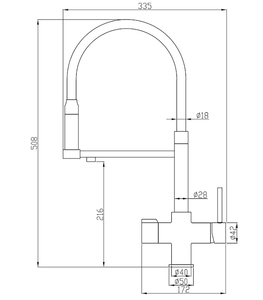 Смеситель для кухни ZORG Steel Hammer SH 2003 сатин, фото 2