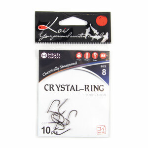 Крючок KOI "CRYSTAL RING", размер 8 (INT), цвет BN (10 шт.), фото 5