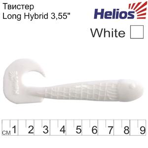 Твистер несъедоб. Long Hybrid 3,55"/9,0 см White 20шт. (HS-15-001-N-20) Helios (0), фото 3