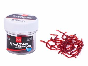Насадки искусственные съедобные LJ Pro Series EXTRA BLOOD WORM мотыль 200шт., фото 2