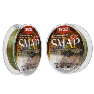 Шнур SMAP PE8X-100M 0.8# Multi Colour 0,148мм Ryobi, фото 7