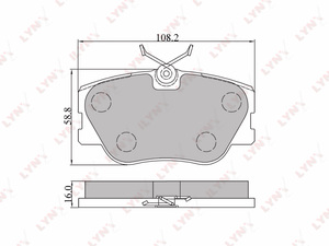 Колодки тормозные передние LYNXauto BD-5301. Для: MERCEDES-BENZ E200-300D(W124) 93-95/190 2.3(W201) >93, фото 1