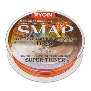 Шнур SMAP PE8X-100M 2.0# Multi Colour 0,235мм Ryobi, фото 6