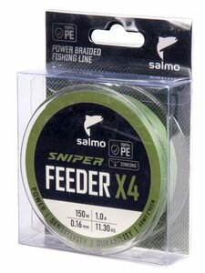 Шнур плетёный Salmo Sniper х4 FEEDER BRAID Army Green 150/016, фото 2