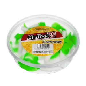Твистер несъедоб. Credo Double Tail 2,95"/7,5 см White & Green 20шт. (HS-12-016-N-20) Helios, фото 3