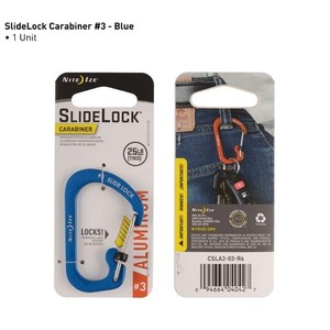 Карабин с блокировкой Nite Ize SlideLock Carabiner Aluminum, размер 3 синий, фото 1