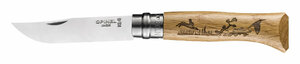 Нож Opinel №8, нержавеющая сталь, рукоять дуб, гравировка заяц, 002333, фото 2