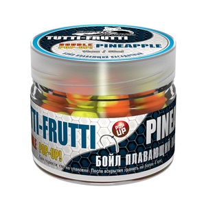 Бойлы насад. плав. двух цв. Sonik Baits TUTTI FRUTTI-PINEAPPLE Fluo Pop-ups 14мм 90мл, фото 1