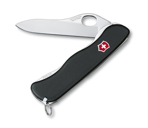 Нож Victorinox Sentinel One Hand, 111 мм, 4 функции, с фиксатором лезвия, черный, фото 1