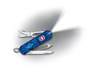 Нож-брелок Victorinox Classic SwissLite, 58 мм, 7 функций, полупрозрачный синий, фото 3