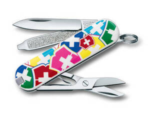 Нож-брелок Victorinox Classic, 58 мм, 7 функций, "VX Colors", фото 1