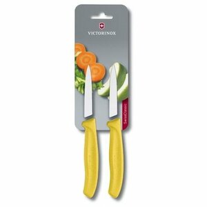 Набор Victorinox кухонный, 2 предмета, лезвие прямое, желтый, фото 1