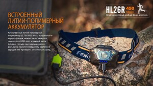 Налобный фонарь Fenix HL26R голубой, фото 17