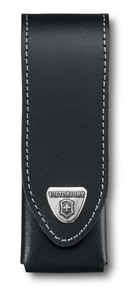 Чехол Victorinox кожаный черный, на липучке, фото 1