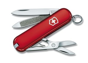 Нож-брелок Victorinox Classic, 58 мм, 7 функций, красный, фото 1