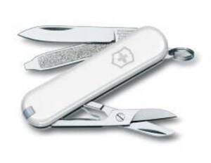 Нож-брелок Victorinox Classic, 58 мм, 7 функций, белый, фото 1