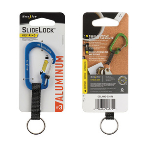 Карабин с блокировкой Nite Ize SlideLock Key Ring Aluminum, размер 3 синий, фото 1