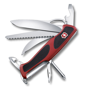 Нож Victorinox RangerGrip 58 Hunter, 130 мм, 13 функций, красный с черным, фото 1