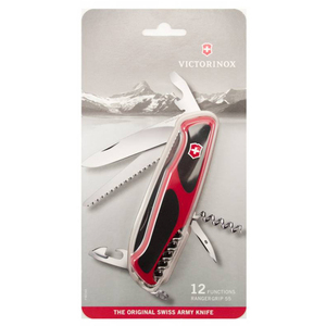 Нож Victorinox RangerGrip 55, 130 мм, 12 функций, красный с чёрным, блистер, фото 2