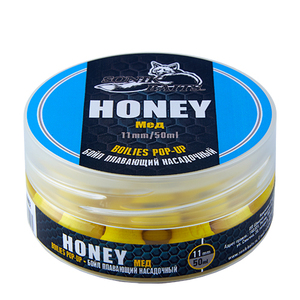 Бойлы насадочные плавающие Sonik Baits HONEY Fluo Pop-ups 11мм 50мл (Мед), фото 1