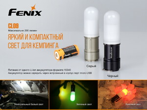 Фонарь Fenix CL09 серый, фото 6