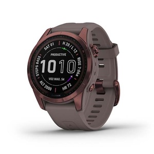 Умные часы Garmin Fenix 7s Sapphire Solar титановый темно-бронзовый с сланцево-серым силиконом, фото 1