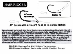 Крючки Gamakatsu PowerCarp HAIR RIGGER EYED HOOK разм. 08 10шт., фото 2