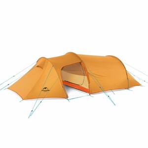 Палатка трехместная Naturehike NH17L001-L с ковриком, оранжевая, фото 1