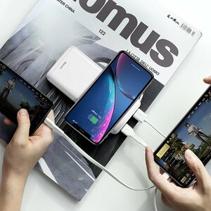 Повербанк с беспроводной зарядкой Baseus M36 Wireless Charger Powerbank 10000mAh white, фото 8