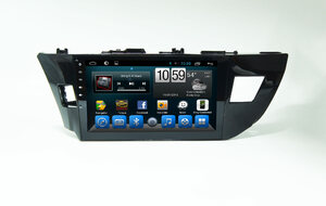 Штатная магнитола CARMEDIA QR-1032 DVD Toyota Corolla E180/E170 2013-2015 вместо штатной рамки, фото 2