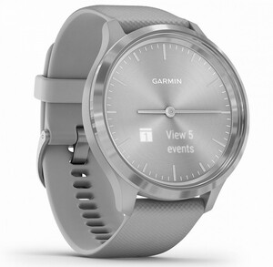 Garmin Vivomove 3 серебристые с серым силиконовым ремешком, фото 2