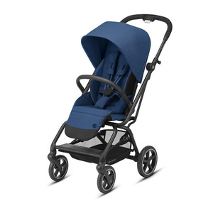 Коляска прогулочная Cybex Eezy S Twist Plus 2 BLK Navy Blue с дождевиком и бампером, фото 2