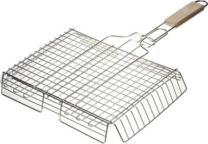 Объемная решетка-гриль GRINDA Barbecue 340х260 мм нержавеющая сталь 424732, фото 1