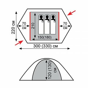 Палатка Tramp Rock 3 (V2) (зеленая), фото 18