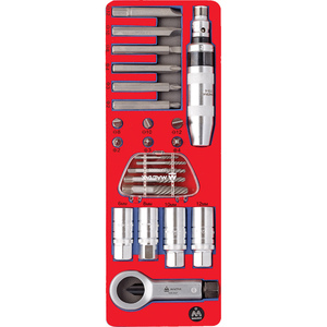 Набор демонтажный с ударной отверткой, ложемент, 24 предмета МАСТАК 5-19424, фото 1