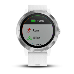 Garmin Vivoactive 3 серебристые с белым ремешком, фото 5