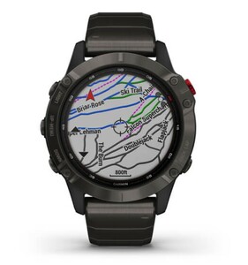 Garmin Fenix 6 PRO Solar титановый DLC карбон с DLC титановым ремешком, фото 5