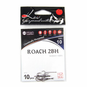 Крючок KOI "ROACH 2BH", размер 10 (INT), цвет BN (10 шт.), фото 5