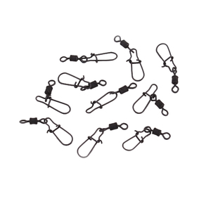 Вертлюг с застежкой Namazu Pro ROLLING RIBBED SWIVEL WITH NICE SNAP, цв. Carbon, р. 7, test-23 кг, к, фото 4