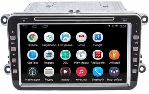 Штатная магнитола Jencord 8" для Volkswagen (Universal) Android 4.4.4, фото 1