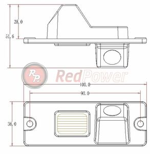 Штатная видеокамера парковки Redpower MIT104P Premium для Mitsubishi Pajero IV, фото 4
