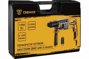 Перфоратор сетевой DEKO DKH1250W в кейсе с дополнительным патроном, 1250 Вт, фото 5