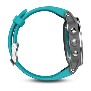 Garmin Fenix 5s серебристые с бирюзовым ремешком, фото 5