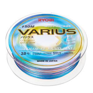 Шнур VARIUS PE8X-150MI 2.0# Multi Colour 0,235мм Ryobi, фото 6