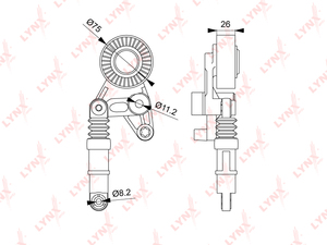 Натяжитель / приводной LYNXauto PT-3226. Для AUDI A4 2.7D 05-12 / A4 06-12 2.7D-3.0D / A4 Allroad 3.0D 09-12 / A5 2.7 D 07-12 / A5 2.7D-3.0D / A6 2.7 D 04-11 / A6 Allroad 2.7D-3.0D 06-11 / A8 3.0D 03-10 / Q5 3.0D 08-18 / Q7 3.0D 06-15, VW Phaeton 3.0D 04-, фото 1