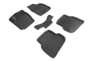Коврики EVA 3D ромб Seintex для Volkswagen Polo Sedan V 2010-2018 (черные, 95227), фото 1