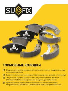 Колодки тормозные задние SUFIX SY-1011, фото 4