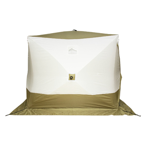 Палатка зимняя куб СЛЕДОПЫТ Premium Long 2,35х2,0 м, S по полу 4,7 кв.м, 3 слоя, цвет оливковый/белый, фото 3